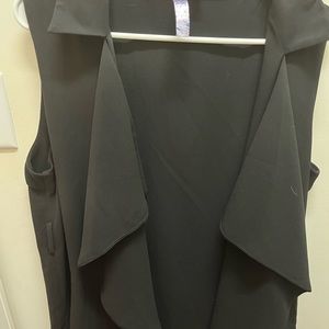 Black long vest